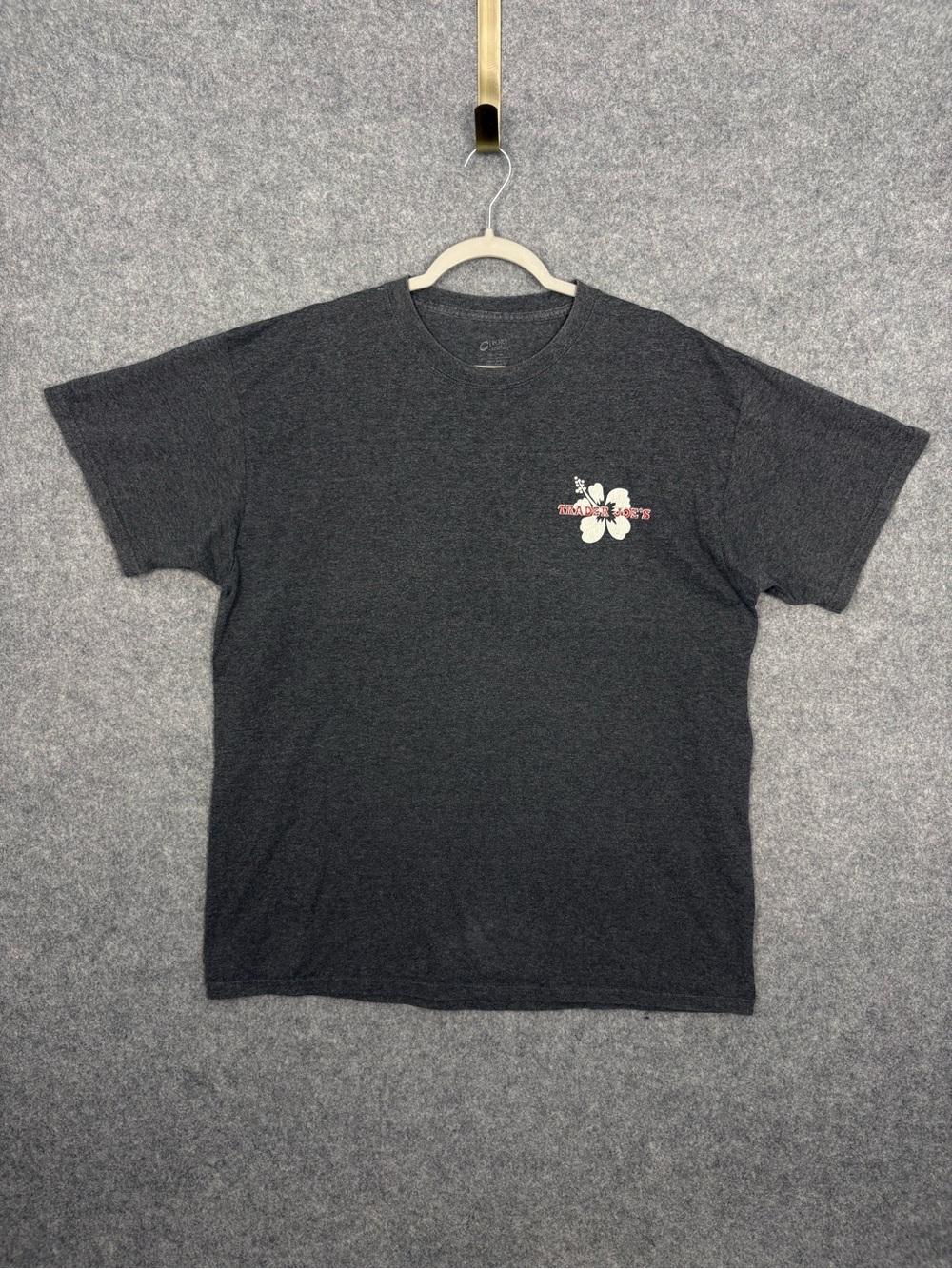 Trader Joe’s Hibiscus Logo Charcoal Graphic T-Shirt
